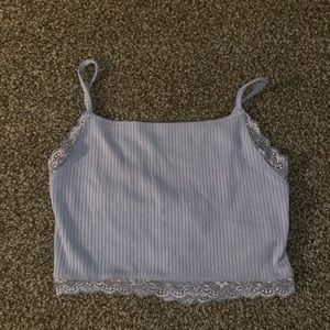 Ribbed purple crop top